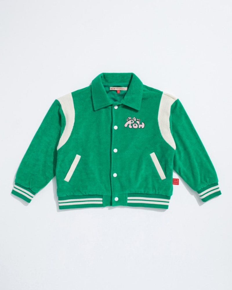 Row terry jacket green